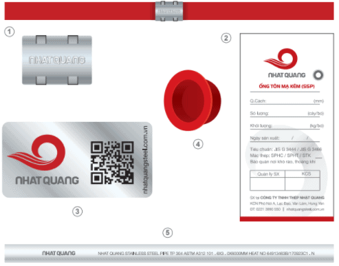 Dấu hiệu nhận diện sản phẩm của Thép Nhật Quang chính hãng